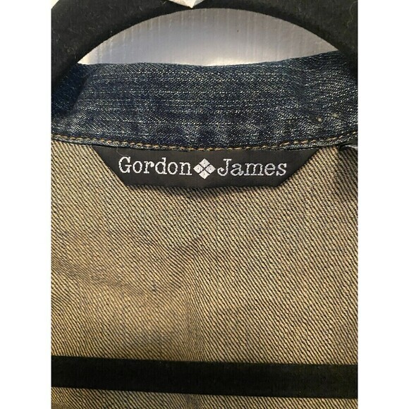 Gordon James embroidered Denim Jean Western studded Jacket Size Small - Picture 3 of 6